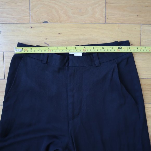 H&M Wide Leg Black Herringbone Pants, Size 6 - Picture 14 of 15